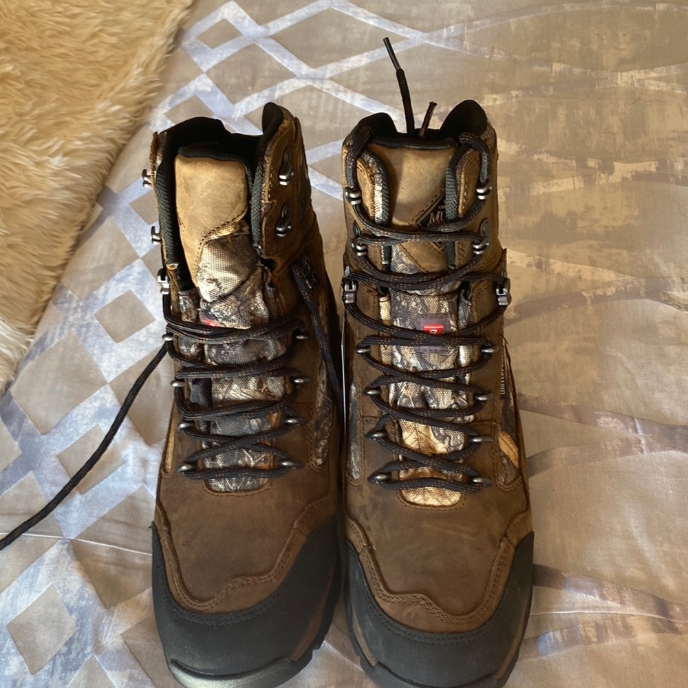 Boot size 8 black chocolate brown realtree edge mini for men insulated